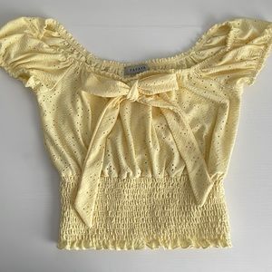 Papaya Pastel Yellow Top - Size SM